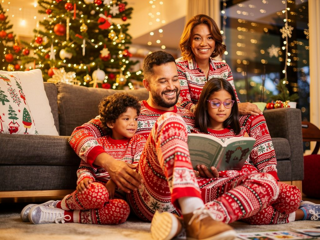 Festive family portrait sample