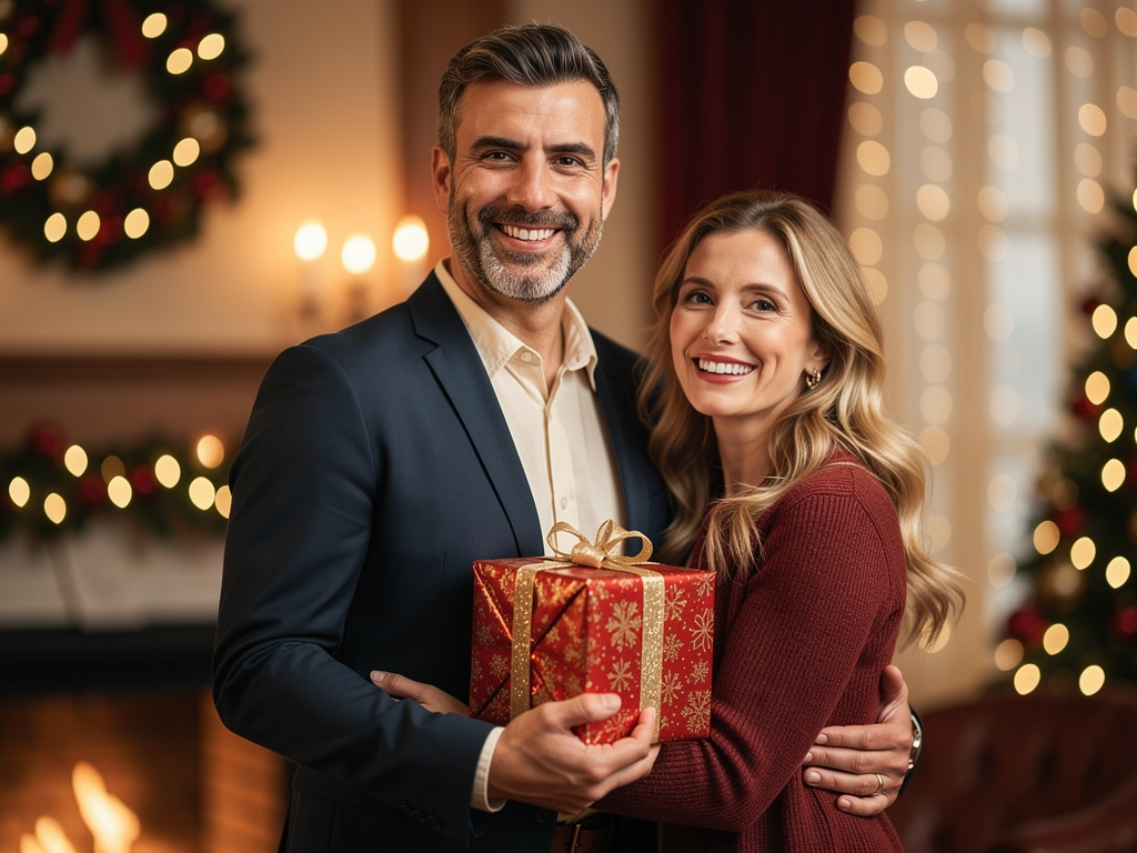 Festive couple portrait sample